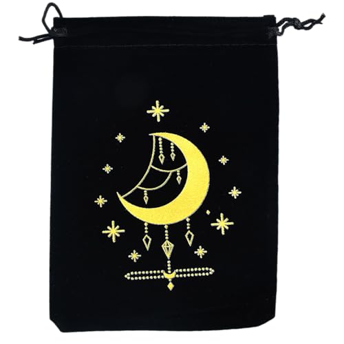 AYPOHU Brettspielkarten Paket Mit Kordelzug Aufbewahrungstasche Hexen Wahrsagerei Kristall Verpackungsbeutel Geschenktasche Tarot Tragetasche von AYPOHU