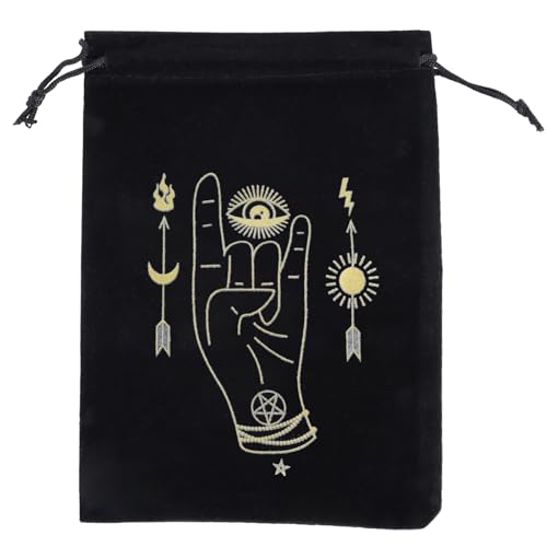 AYPOHU Brettspielkarten Paket Mit Kordelzug Aufbewahrungstasche Hexen Wahrsagerei Kristall Verpackungsbeutel Geschenktasche Tarot Tragetasche von AYPOHU