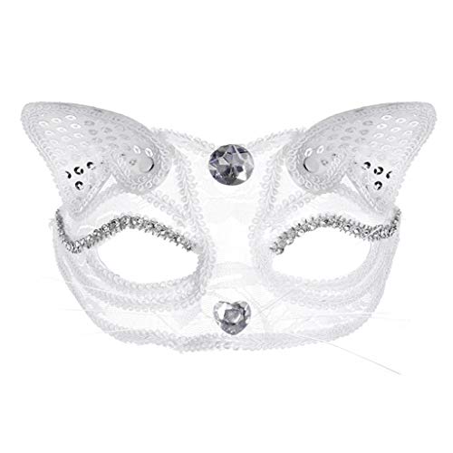 AYPOHU Für Katze Halbmaske Umweltfreundliche Halloween Cosplay Requisiten Club Party Masken Für Frauen Mädchen von AYPOHU