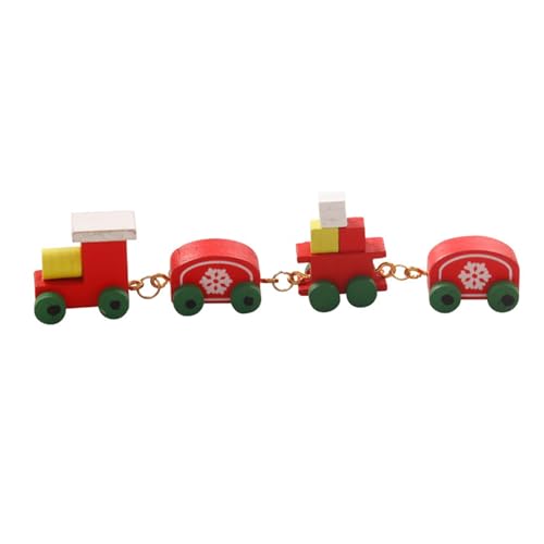 AYPOHU Miniatur Weihnachts Schneeflocken Zug Set Für 1/12 Puppenhäuser Dekoration Holzspielzeug Zugmodell Für Kinder Rollenspiel von AYPOHU