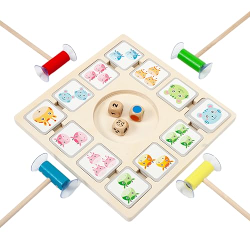 AYPOHU Tierholz Brettspiel Pädagogisches Spielset Mit 96 Karten Für Kinder 4 Jahren von AYPOHU