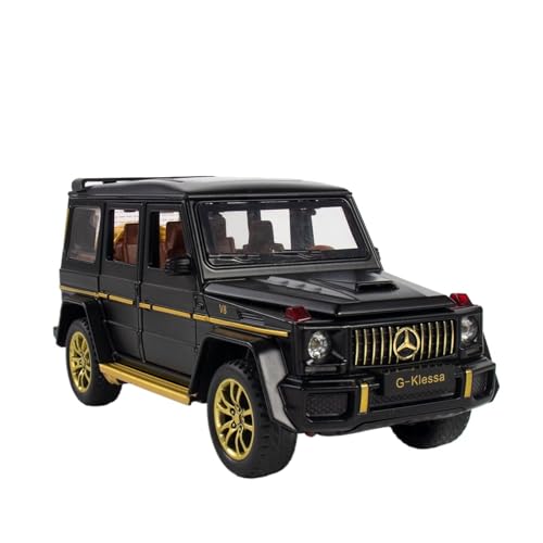 AYUNCAI Autospielzeug Mit Ton Und Licht, Karosserie Aus Zinklegierung, 1:32, Für AMG G63-Automodell, Zurückziehbar(Black 01) von AYUNCAI