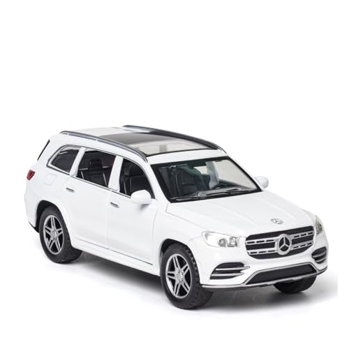 AYUNCAI Autospielzeug Mit Ton Und Licht, Karosserie Aus Zinklegierung, 1:32, Für GLS580 AMG-Automodell, Zurückziehbar(White) von AYUNCAI