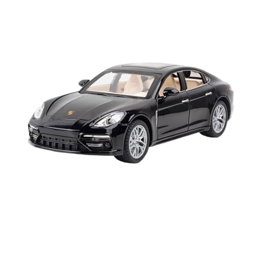 AYUNCAI Autospielzeug Mit Ton Und Licht, Zinklegierungskörper, 1:24, Für Pors-Che-Automodell, Zurückziehbar(Black) von AYUNCAI