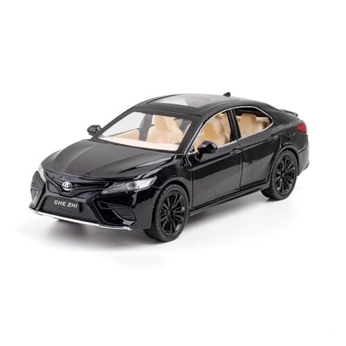 AYUNCAI Autospielzeug Mit Ton Und Licht, Zinklegierungskörper 1:24 Für Camry-Automodell, Zurückziehbar(Black) von AYUNCAI