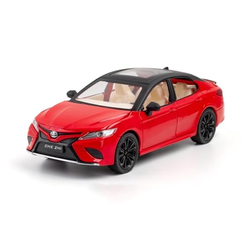 AYUNCAI Autospielzeug Mit Ton Und Licht, Zinklegierungskörper 1:24 Für Camry-Automodell, Zurückziehbar(Red) von AYUNCAI