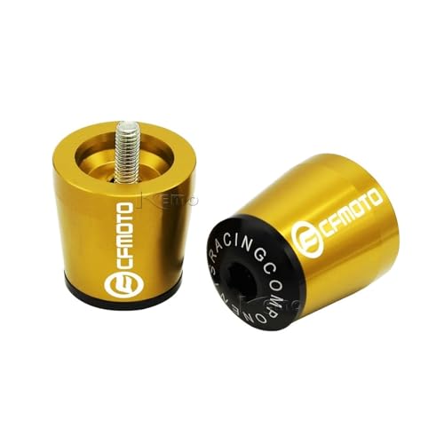 AYUNCAI Für CFMOTO 400NK 650NK 150NK 250NK Motorrad CNC Aluminium Lenker Griffe Griff Bar Kappe End Stecker(Gold) von AYUNCAI