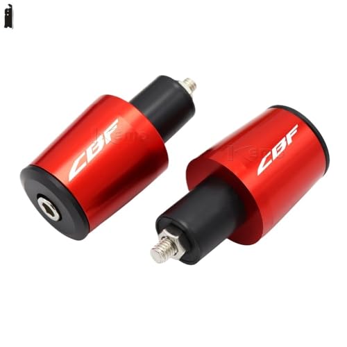 AYUNCAI Für Honda CBF 125 150 250 500 600 600s cbf1000 Motorrad 7/8 ''22mm CNC Aluminium Lenker Griffe Griff Bar Kappe Ende Stecker(Red) von AYUNCAI