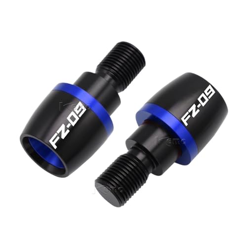 AYUNCAI Für Yamaha FZ09 FZ 09 FZ-09 2014 2015 2016 Motorräder CNC Aluminium Lenker Griffe Stecker Slider Griff Bar Ends(Blue) von AYUNCAI