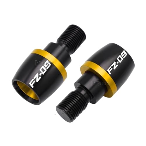 AYUNCAI Für Yamaha FZ09 FZ 09 FZ-09 2014 2015 2016 Motorräder CNC Aluminium Lenker Griffe Stecker Slider Griff Bar Ends(Gold) von AYUNCAI