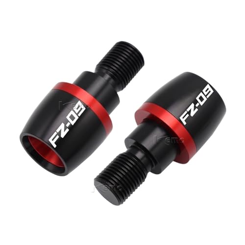 AYUNCAI Für Yamaha FZ09 FZ 09 FZ-09 2014 2015 2016 Motorräder CNC Aluminium Lenker Griffe Stecker Slider Griff Bar Ends(Red) von AYUNCAI