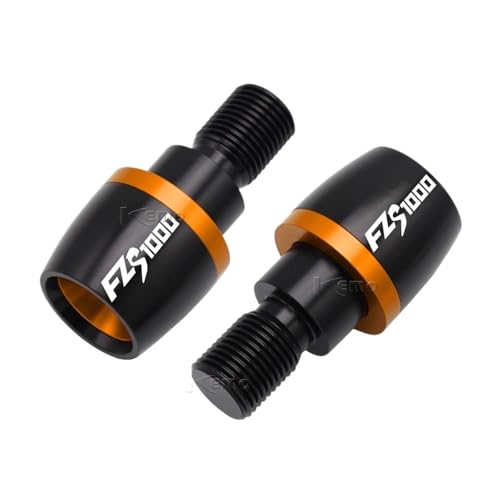 AYUNCAI Für Yamaha FZS1000 FAZER 2001 2002 2003 2004 2005 FZS 1000 Motorräder CNC Aluminium Lenker Griffe Stecker Slider Griff Bar Ends(Orange) von AYUNCAI