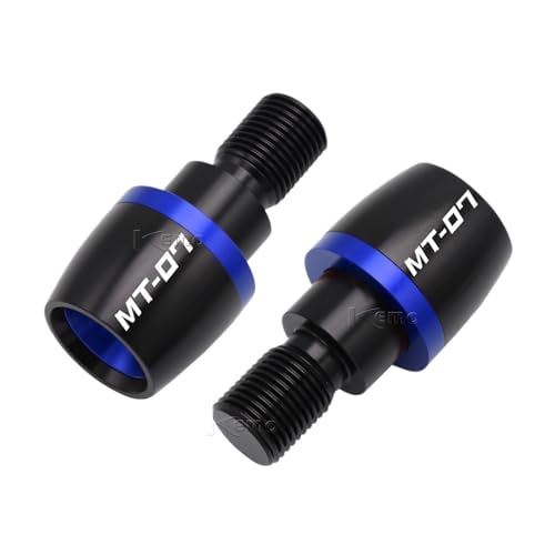 AYUNCAI Für Yamaha MT-07 MT07 MT 07 2014 2015 2016 2017 Motorräder CNC Aluminium Lenker Griffe Stecker Slider Griff Bar Ends(Blue) von AYUNCAI