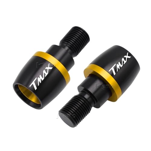 AYUNCAI Für Yamaha TMAX 560 Tech max TMAX560 2020 TMAX 500 530 alle Jahr Motorräder CNC Lenker Griffe Stecker Slider Griff Bar Enden(Gold) von AYUNCAI