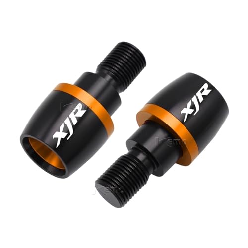 AYUNCAI Für Yamaha XJR 1300 XJR1300 xjr1300 1999-2016 XJR1200 xjr1200 1995-1998 Motorräder Lenker Griffe Stecker Slider Griff Bar Enden(Orange) von AYUNCAI