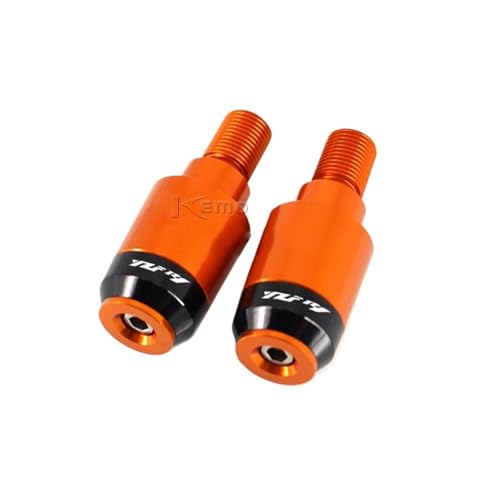 AYUNCAI Für Yamaha YZF-R1 YZFR1 YZF R1 CNC Aluminium Motorrad Zubehör Endstopfen Slider Motorrad Lenkergriffe Enden Kappen Abdeckung(Orange) von AYUNCAI