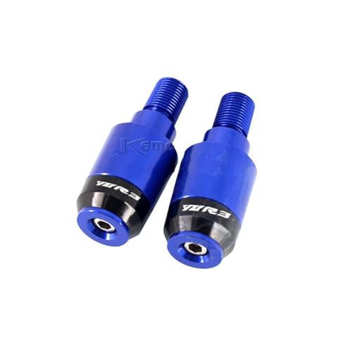 AYUNCAI Für Yamaha YZF-R3 YZFR3 YZF R3 CNC Aluminium Motorrad Zubehör Endstopfen Slider Motorrad Lenkergriffe Enden Kappen Abdeckung(Blue) von AYUNCAI