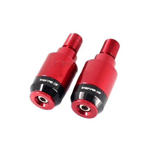 AYUNCAI Für Yamaha YZF-R3 YZFR3 YZF R3 CNC Aluminium Motorrad Zubehör Endstopfen Slider Motorrad Lenkergriffe Enden Kappen Abdeckung(Red) von AYUNCAI