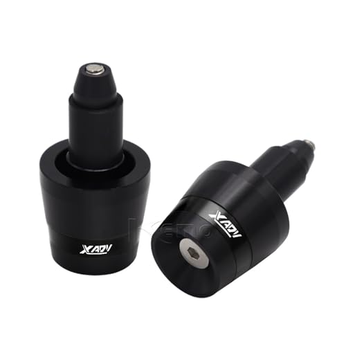 AYUNCAI Motorrad 13-22mm Griff Bar End Gewicht Lenker Griffe Kappe Anti Vibration Silder Stecker Für Honda X-ADV 750 CRF1000L Afrika Twin(Black) von AYUNCAI