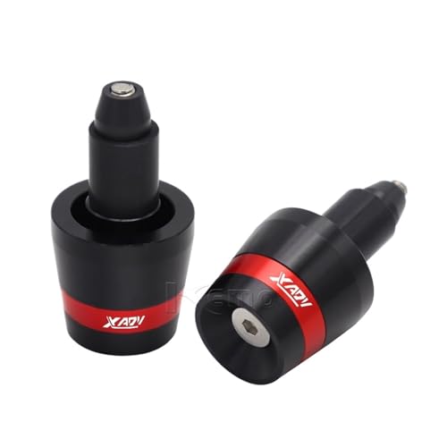 AYUNCAI Motorrad 13-22mm Griff Bar End Gewicht Lenker Griffe Kappe Anti Vibration Silder Stecker Für Honda X-ADV 750 CRF1000L Afrika Twin(Red) von AYUNCAI