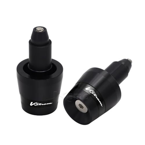 AYUNCAI Motorrad 13-22mm Griff Bar End Gewicht Lenker Griffe Kappe Anti Vibration Silder Stecker Für Suzuki DL650 V-Strom DL 650 VSTROM(Black) von AYUNCAI