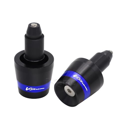 AYUNCAI Motorrad 13-22mm Griff Bar End Gewicht Lenker Griffe Kappe Anti Vibration Silder Stecker Für Suzuki DL650 V-Strom DL 650 VSTROM(Blue) von AYUNCAI