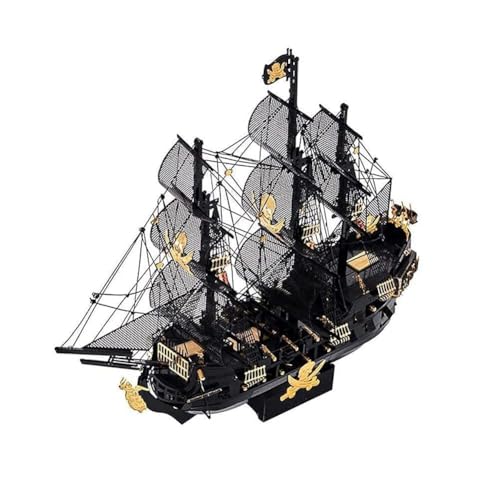 AYUNJIE 3D Metall Modell Kits DIY 3D Puzzle Black Pearl Piratenschiff für Erwachsene Kinder Edelstahl 3D Puzzle Segelboot Schiff Modell von AYUNJIE