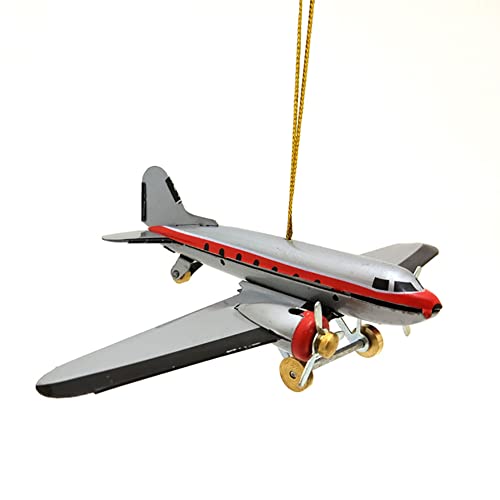 AYUNJIE Blechspielzeug Eisenblech Nostalgisches Vintage Spielzeug Kreatives Geschenk MF3310 Flugzeug Weihnachtsanhänger von AYUNJIE