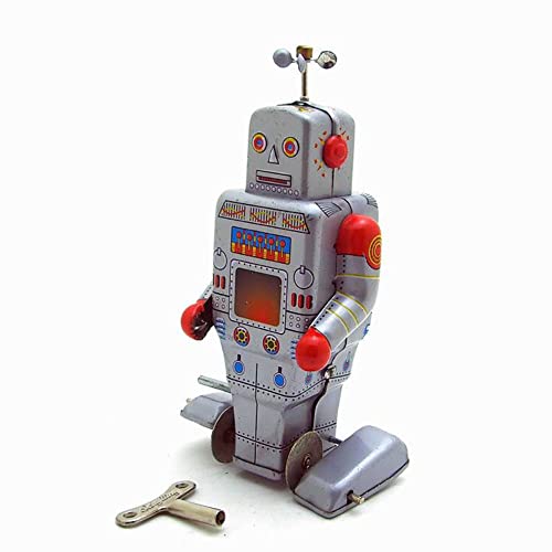 AYUNJIE Blechspielzeug MS372 Quadratischer Roboter Aufziehspielzeug Nostalgisches Spielzeug Dekoration Requisiten Retro Spielzeug Neuheit Ornamente Vintage Sammlerstück Kinder Geschenk von AYUNJIE