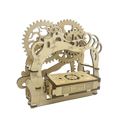 AYUNJIE DIY Hölzerne Mechanische Rotierende Visitenkartenbox Mit Neuartigen Und Kreativen 3D Puzzle Puzzle Spielzeug von AYUNJIE