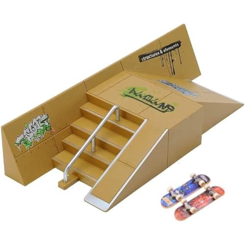 AYUNJIE Finger Skateboard Veranstaltungsort Kombination Set Mini Finger Board Mini Skateboard Rampe Tools Fun Skateboard Place Play Set Spielzeug Geschenk für Jungen Mädchen (8091a) von AYUNJIE