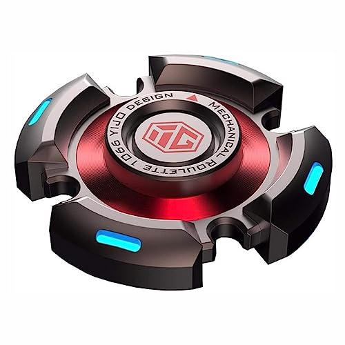 AYUNJIE Hand Spinner Glow in The Dark Spinning Toys Leuchtendes Metall Hochgeschwindigkeitsstahllager Fidget Spinner für Kinder Erwachsene (A,Grau) von AYUNJIE