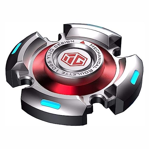 AYUNJIE Hand Spinner Glow in The Dark Spinning Toys Leuchtendes Metall Hochgeschwindigkeitsstahllager Fidget Spinner für Kinder Erwachsene (A,Silber) von AYUNJIE