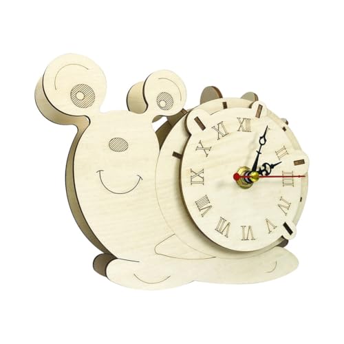 AYUNJIE Handmade DIY Schnecke Uhr Schreibtisch Dreidimensionale Uhr Kreative Dekompression Holzspielzeug Kinder Puzzle Montage Modell von AYUNJIE