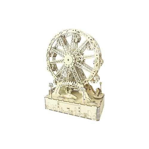 AYUNJIE Hot DIY kreative rotierende Riesenrad Spieluhr hölzerne 3D dreidimensionale Puzzle Kinder Lernspielzeug Hand Geschenk von AYUNJIE