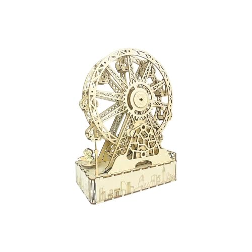 AYUNJIE Hot DIY kreative rotierende Riesenrad Spieluhr hölzerne 3D dreidimensionale Puzzle Kinder Lernspielzeug Hand Geschenk von AYUNJIE