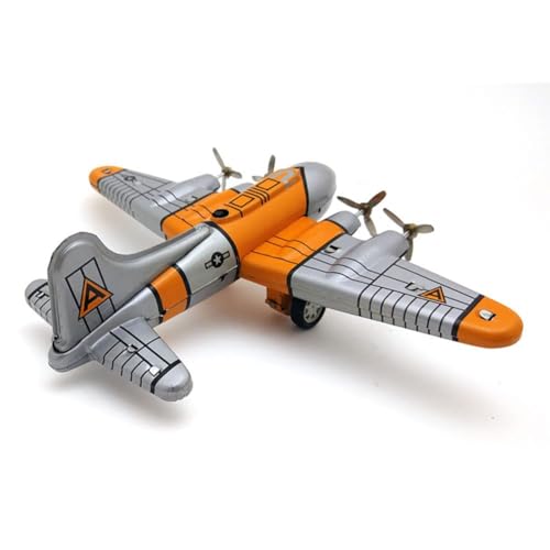 AYUNJIE Kinder MS489 Zinn Flugzeug Wind-Up Spielzeug Flugzeug B-17 Strategische Bomber Zinn Spielzeug Nostalgisches Thema Personalisierte Dekoration von AYUNJIE