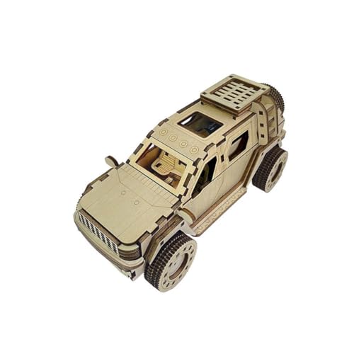 AYUNJIE Kinder Pädagogische 3D Elektrische Off-Road-Spielzeug-Auto, Handgemachte DIY Montage Ornament, Hölzerne Auto-Modell, Kinder-Puzzle 3D-Puzzle von AYUNJIE