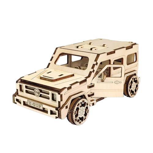 AYUNJIE Kinder Pädagogische Hölzerne Off-Road-Fahrzeug, Rebound-Auto, Desktop-Modell, Kinderspielzeug Auto, Puzzle, Handgemachtes Geschenk von AYUNJIE