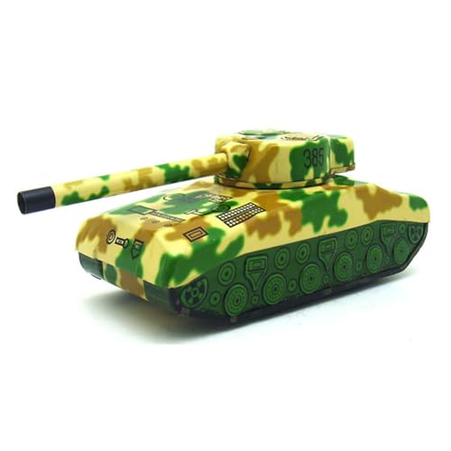 AYUNJIE Kinder Retro Tin Toy MS474 Sherman Tank Wind Up Toy Personalisierte Dekorative Vintage Sammlerstück Geschenk für Jungen Mädchen Eltern-Kind-Interaktion von AYUNJIE