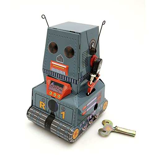 AYUNJIE Kinder Zinn Spielzeug MS371 Tank Roboter Wind Up Spielzeug Fotografie Requisiten Vintage Sammlerstück Geschenk für Jungen Mädchen Eltern-Kind-Interaktion von AYUNJIE