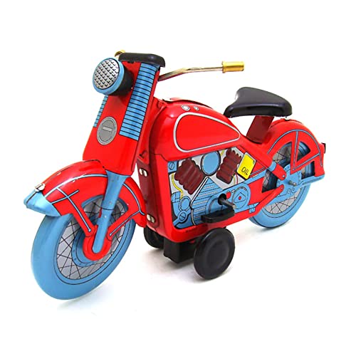 AYUNJIE Kreatives Kinderspielzeug Vintage MS359 Zinn Motorrad Wind Up Spielzeug Nostalgische Persönlichkeit Ornamente Sammlung Kunsthandwerk Zinn Spielzeug Geschenk für Jungen Mädchen von AYUNJIE