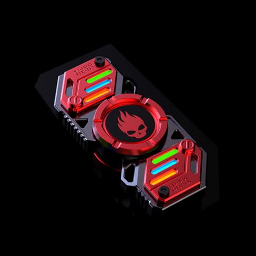 AYUNJIE Luminous Fidget Hand Spinners Spielzeug, Metall Finger Spinners Autismus Sensory Fidget Spielzeug Geschenke für Erwachsene Kinder (A,Rot) von AYUNJIE