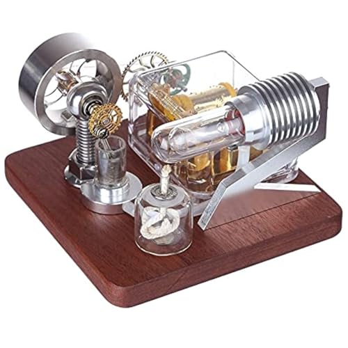 AYUNJIE Music Box Stirlingmotor Modell Dampfmotor Externer Verbrennungsmotor Physik Wissenschaft und Bildung Geburtstagsgeschenk, Physikalisches Experiment von AYUNJIE