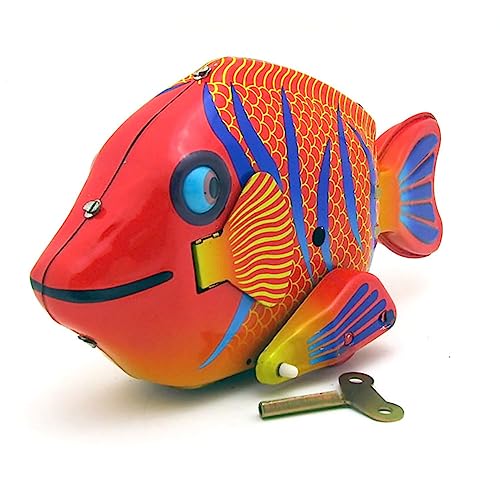 AYUNJIE Retro Kinderspielzeug MS480 Auspicious Fish Wind Up Toy Nostalgisches Thema Blechspielzeug Persönlichkeit Ornamente Vintage Sammlerstück Geschenk von AYUNJIE