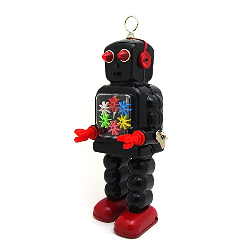 AYUNJIE Retro Wind Up Toy MS436 Gear Robot Adult Tin Toy Fotografie Requisiten Creative Vintage Collectible Kinder Geschenk für Jungen Mädchen Eltern-Kind-Interaktion (Schwarz) von AYUNJIE