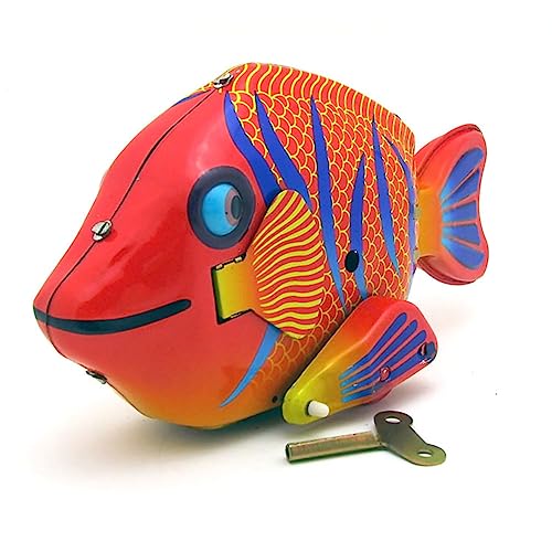 AYUNJIE Retro Wind Up Toy MS480 Auspicious Fish Nostalgic Theme Personality Ornaments Tin Toys Vintage Collectible Kids Gift for Boys Girls Parent-Child Interaction von AYUNJIE