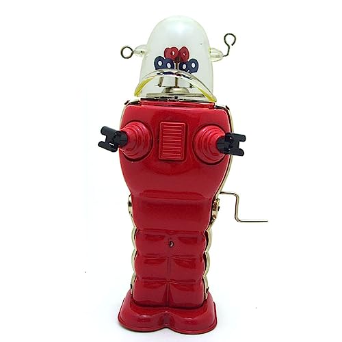 AYUNJIE Retro Wind Up Toy TR2007 Space Robot Tin Toy Adult Collectible Nostalgic Theme Personality Ornaments Vintage Collectible Kids Gift for Boys Girls Parent-Child Interaction (Rot) von AYUNJIE