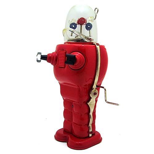 AYUNJIE Retro Wind Up Toy TR2007 Space Robot Tin Toy Erwachsene Sammlerstück Nostalgisches Thema Persönlichkeit Ornamente Vintage Sammlerstück Kinder Geschenk (Rot) von AYUNJIE