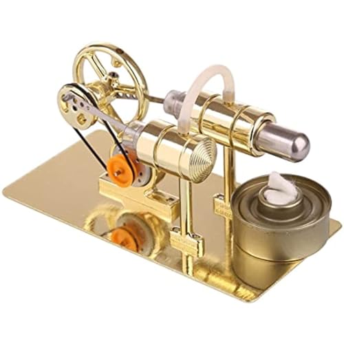 AYUNJIE Stirlingmotor-Bausatz, DIY Metall Stirlingmotor Generator Modell Elektrizität Generator Motor, physikalisches Experiment Geschenk für Erwachsene und Kinder von AYUNJIE